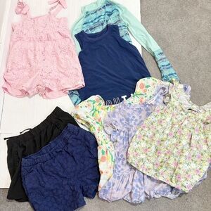 Girl’s Lot of Clothing Size 10-12 Spring Summer 9 Pieces REI Cat & Jack Athleta